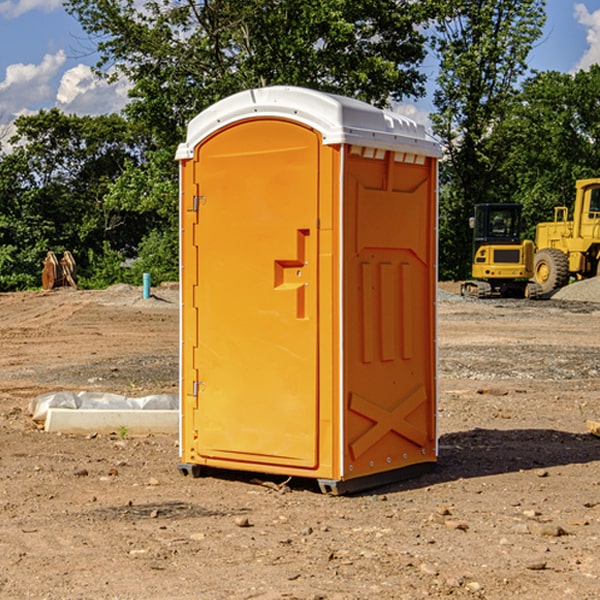 how often are the portable toilets cleaned and serviced during a rental period in Adair Illinois